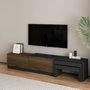 Hanah Home Nest Soporte para TV Antracita y Nogal Antiguo